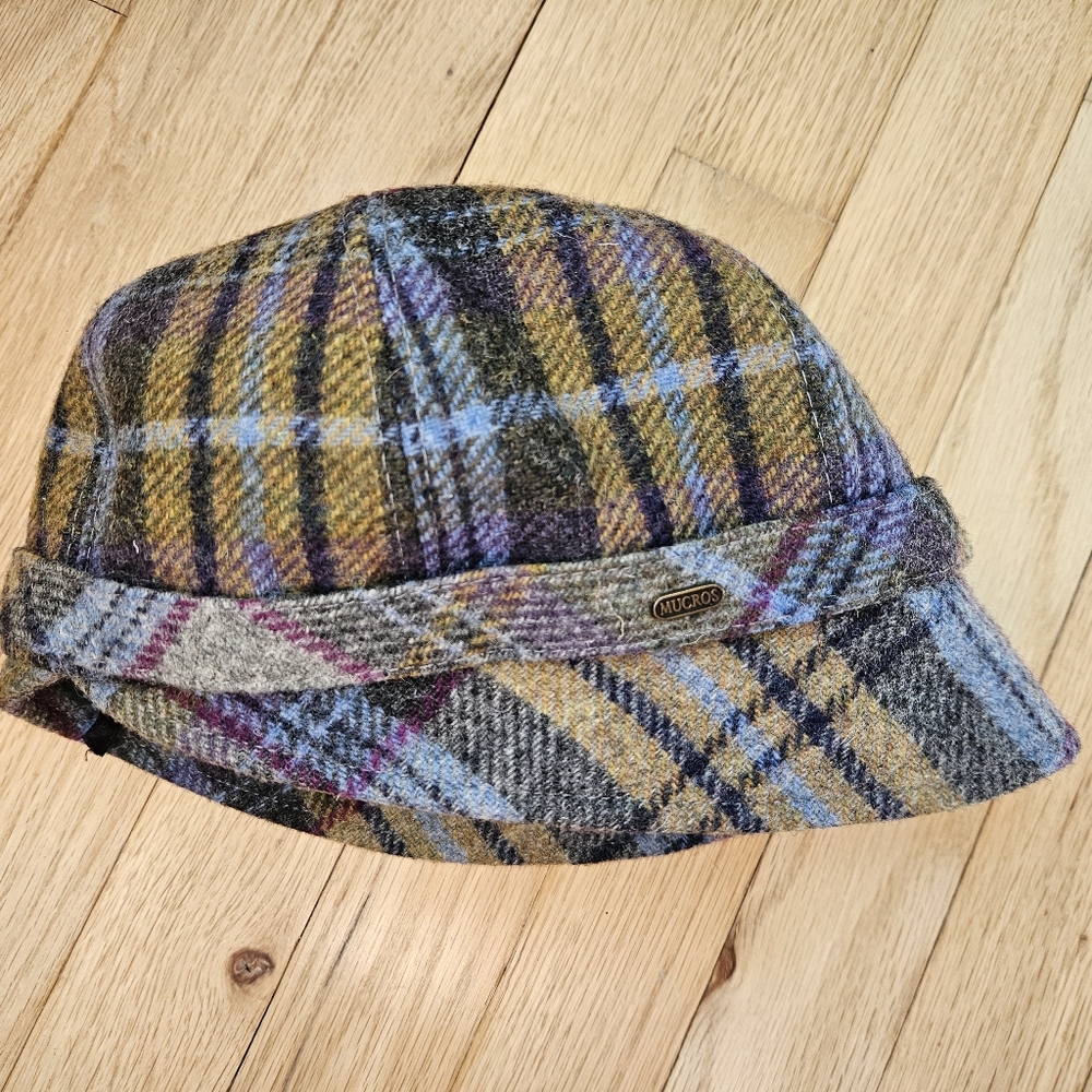 Mucros Weavers Flapper Hat Plaid Wool